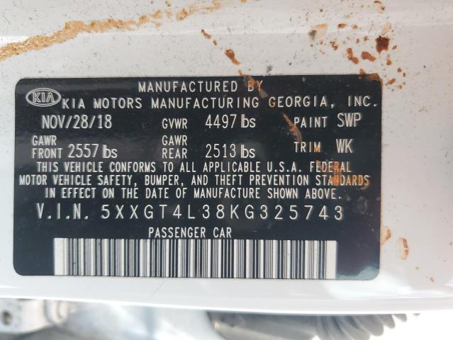 5XXGT4L38KG325743 - 2019 KIA OPTIMA LX Ağ foto 12