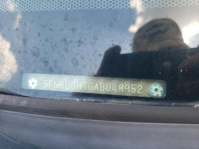 5FNRL3H76AB049952 - 2010 HONDA ODYSSEY EXL BLACK photo 14