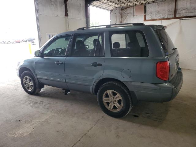 2HKYF18795H567410 - 2005 HONDA PILOT EXL TEAL photo 2