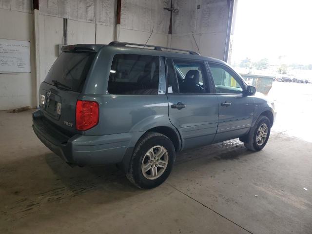 2HKYF18795H567410 - 2005 HONDA PILOT EXL TEAL photo 3