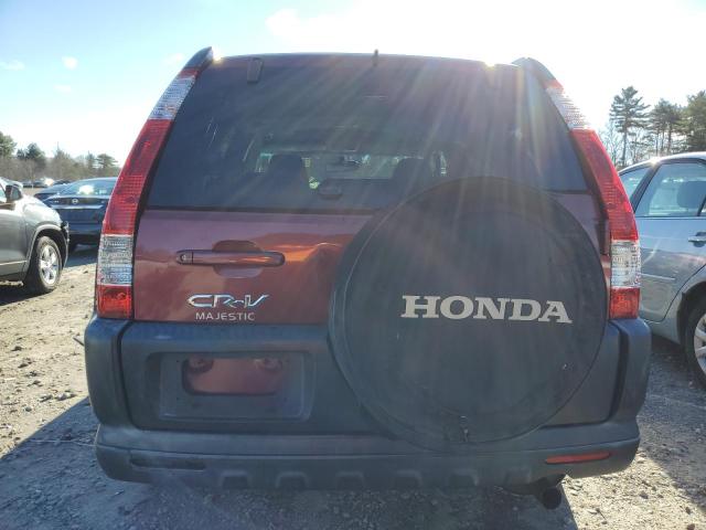 JHLRD78885C028197 - 2005 HONDA CR-V EX RED photo 6