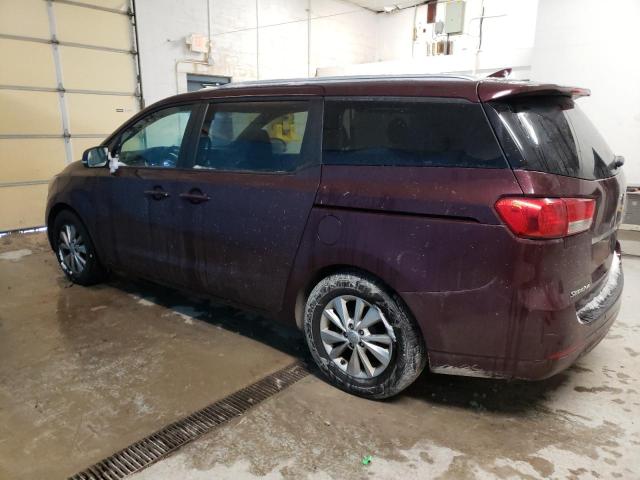 KNDMB5C12H6333337 - 2017 KIA SEDONA LX BURGUNDY photo 2