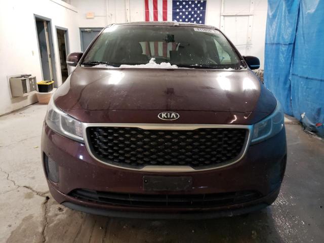 KNDMB5C12H6333337 - 2017 KIA SEDONA LX BURGUNDY photo 5