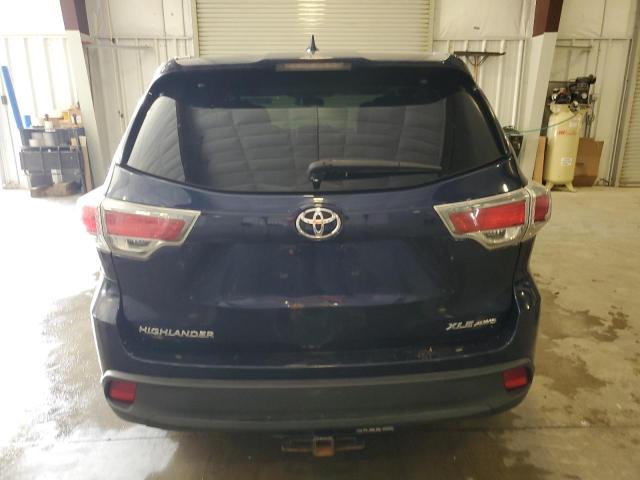 5TDJKRFH4GS292565 - 2016 TOYOTA HIGHLANDER XLE Կապույտ լուսանկար 6