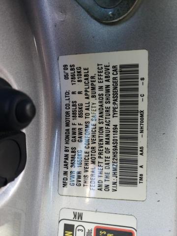 JHMZE2H59AS011894 - 2010 HONDA INSIGHT LX SILVER photo 13