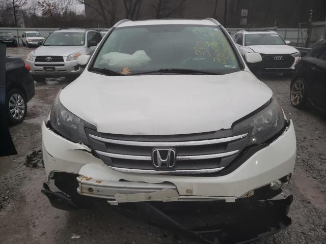 5J6RM4H73EL057426 - 2014 HONDA CR-V EXL WHITE photo 5