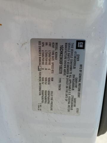 1GCHK23K98F106378 - 2008 CHEVROLET SILVERADO K2500 HEAVY DUTY WHITE photo 12