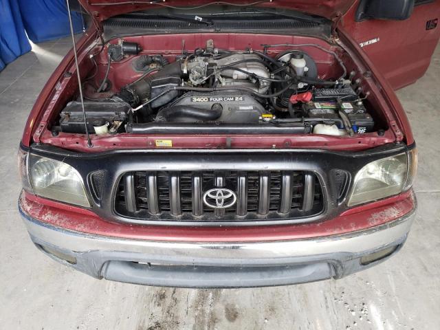5TESN92N72Z104026 - 2002 TOYOTA TACOMA XTRACAB PRERUNNER მუქწითელი ფოტო 11