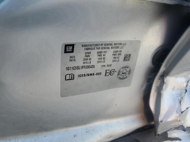 1G11C5SL1FF296435 - 2015 CHEVROLET MALIBU 1LT SILVER photo 12