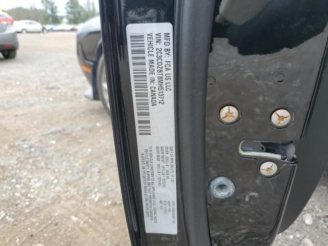 2C3CDZBT8MH513712 - 2021 DODGE CHALLENGER R/T Սև լուսանկար 12