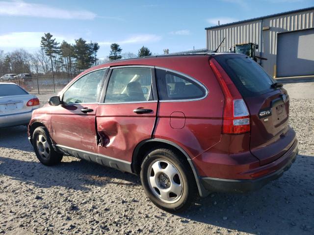 JHLRE4H35AC003400 - 2010 HONDA CR-V LX BURGUNDY photo 2