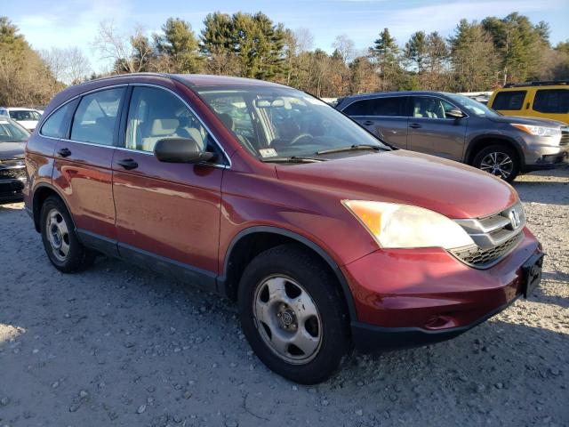 JHLRE4H35AC003400 - 2010 HONDA CR-V LX BURGUNDY photo 4