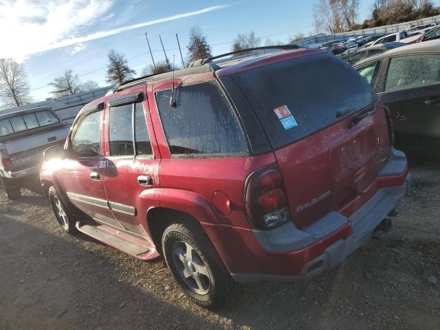 1GNDS13S322508668 - 2002 CHEVROLET TRAILBLAZE RED photo 2