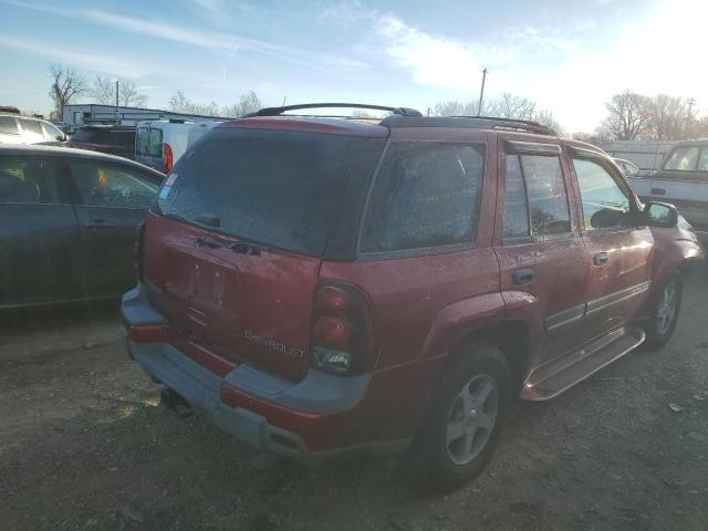 1GNDS13S322508668 - 2002 CHEVROLET TRAILBLAZE RED photo 3