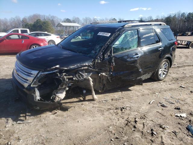 1FM5K7D93DGA36050 - 2013 FORD EXPLORER XLT BLACK photo 1