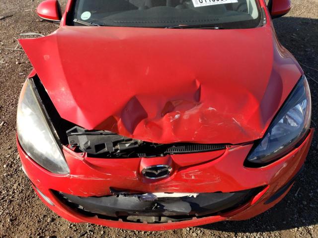 JM1DE1KY6C0148332 - 2012 MAZDA MAZDA2 RED photo 11