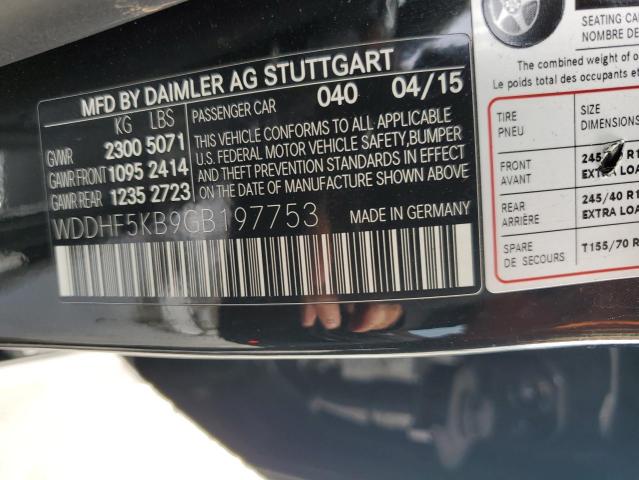 WDDHF5KB9GB197753 - 2016 MERCEDES-BENZ E 350 BLACK photo 12