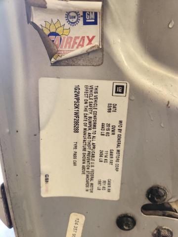 1G2WP52K1WF286288 - 1998 PONTIAC GRAND PRIX GT 银色 照片 12