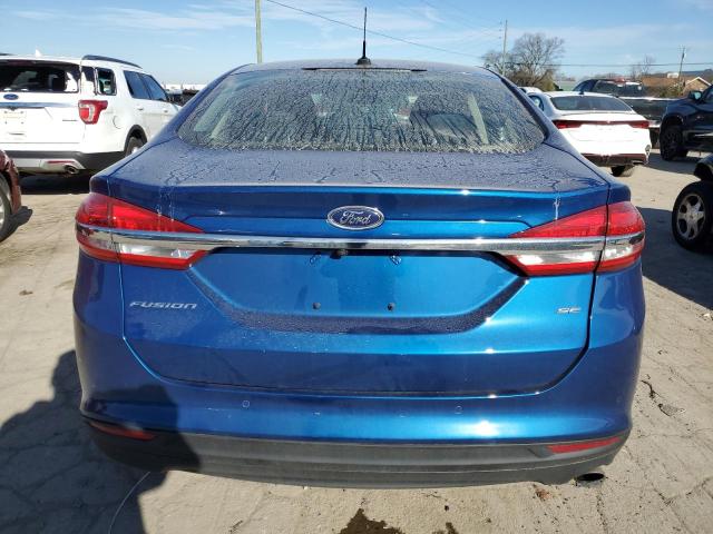 3FA6P0H74HR414715 - 2017 FORD FUSION SE BLUE photo 6