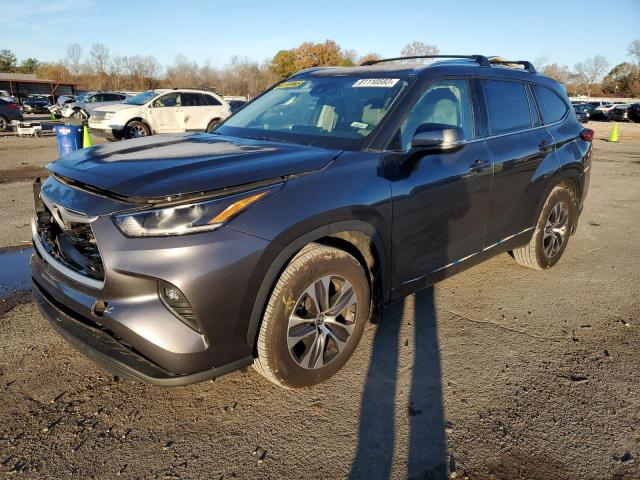 5TDGZRAHXMS537555 - 2021 TOYOTA HIGHLANDER XLE GRAY photo 1