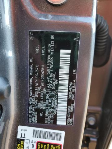 5TDGZRAHXMS537555 - 2021 TOYOTA HIGHLANDER XLE GRAY photo 13