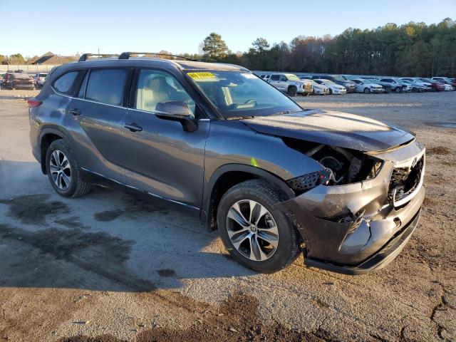5TDGZRAHXMS537555 - 2021 TOYOTA HIGHLANDER XLE GRAY photo 4