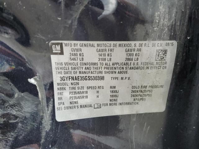 3GYFNAE35GS530398 - 2016 CADILLAC SRX Графитовый фото 12