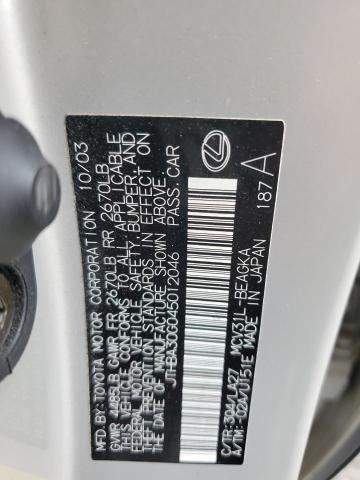 JTHBA30G045012046 - 2004 LEXUS ES 330 Bej foto 12