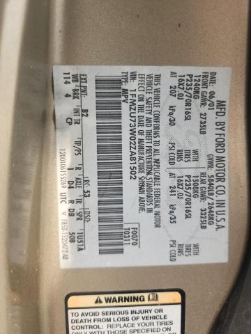 1FMZU73W02ZA81502 - 2002 FORD EXPLORER XLT 棕色 照片 13