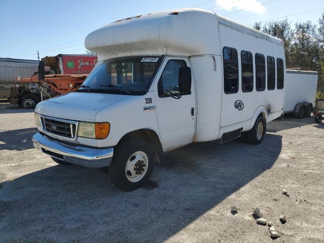 1FDXE45S76DB10476 - 2006 FORD ECONOLINE E450 SUPER DUTY CUTAWAY VAN WHITE photo 1