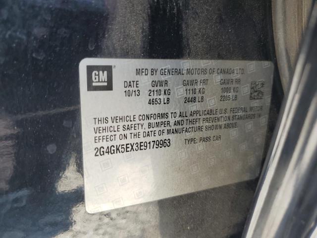 2G4GK5EX3E9179963 - 2014 BUICK REGAL Siyah fotoğraf 13