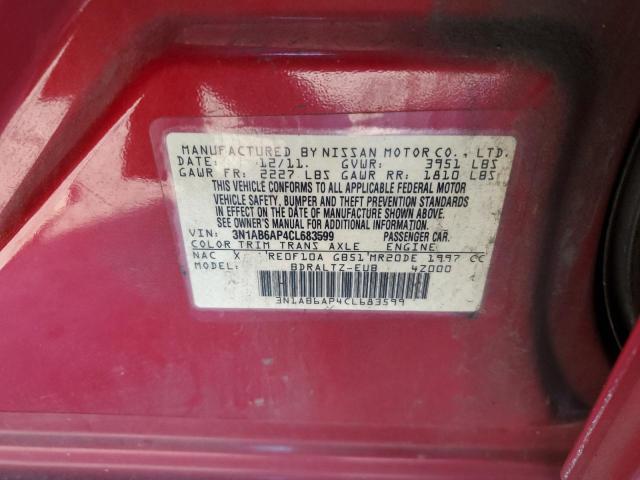 3N1AB6AP4CL683599 - 2012 NISSAN SENTRA 2.0 RED photo 12