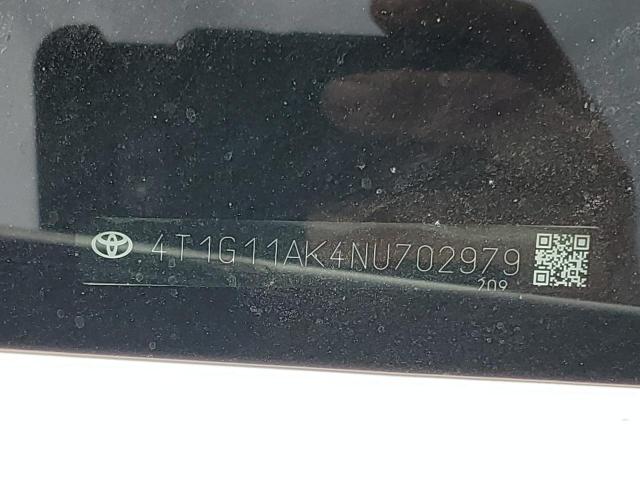 4T1G11AK4NU702979 - 2022 TOYOTA CAMRY SE Білий фото 12