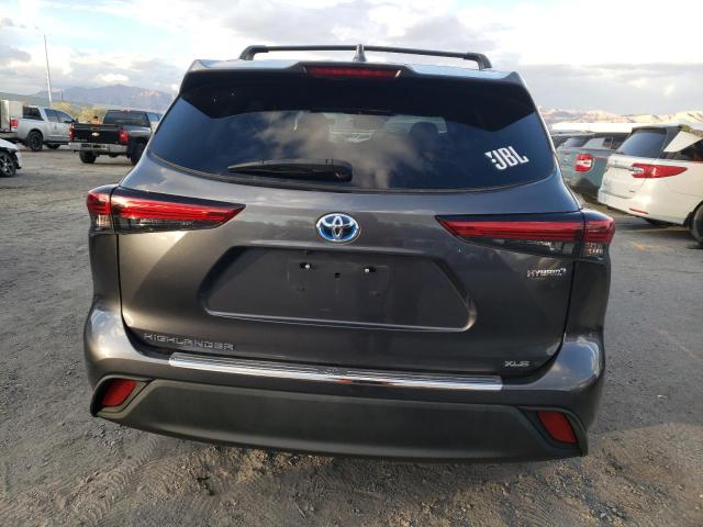 5TDGARAH9MS503999 - 2021 TOYOTA HIGHLANDER HYBRID XLE GRAY photo 6