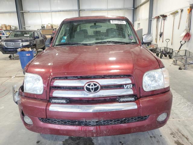 5TBDT44186S509013 - 2006 TOYOTA TUNDRA DOUBLE CAB SR5 RED photo 5