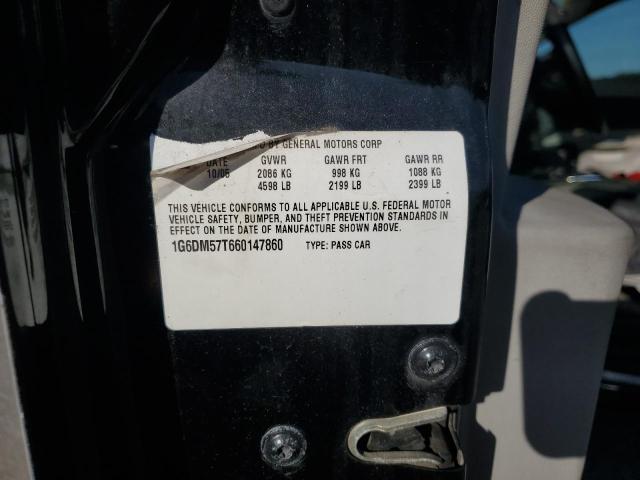 1G6DM57T660147860 - 2006 CADILLAC CTS BLACK photo 12