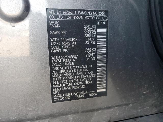 KNMAT2MV6JP552222 - 2018 NISSAN ROGUE S CHARCOAL photo 13