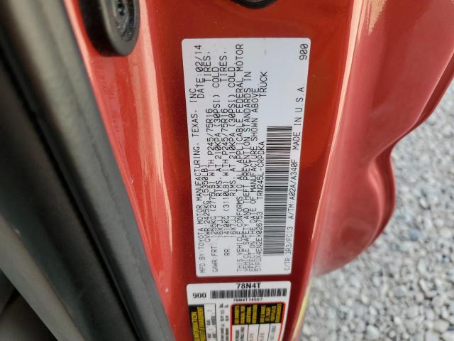 5TFUX4EN2EX026753 - 2014 TOYOTA TACOMA ACCESS CAB 红色 照片 13