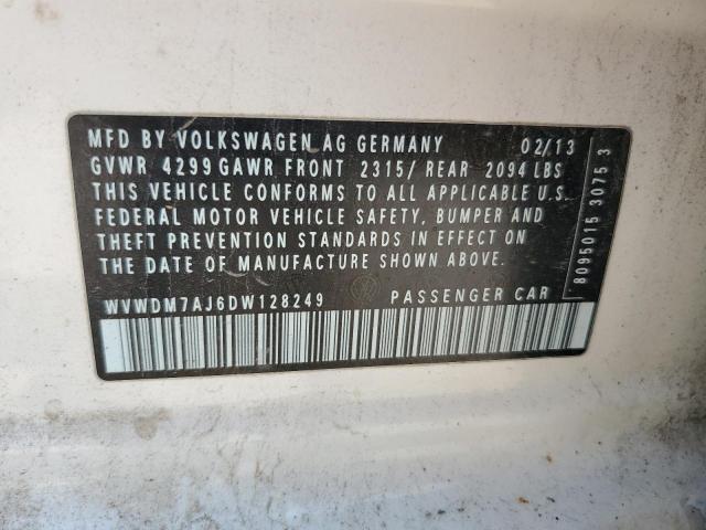 WVWDM7AJ6DW128249 - 2013 VOLKSWAGEN GOLF 白色 照片 14