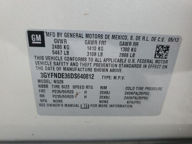 3GYFNDE36DS640812 - 2013 CADILLAC SRX PERFORMANCE COLLECTION Beige photo 13