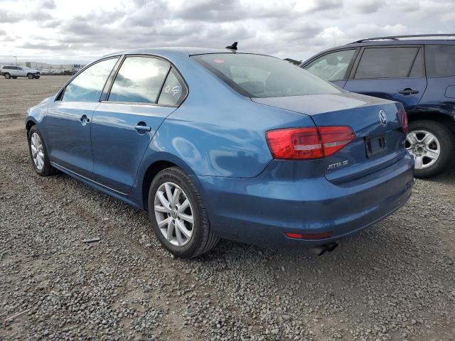 3VWD17AJ1FM316850 - 2015 VOLKSWAGEN JETTA SE BLUE photo 2