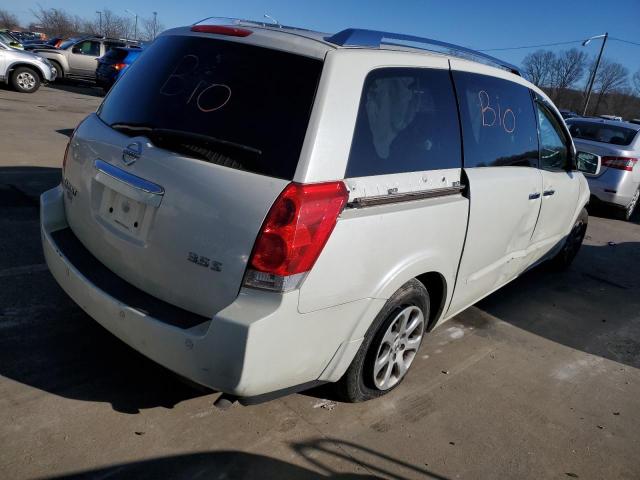 5N1BV28U99N107315 - 2009 NISSAN QUEST S WHITE photo 3