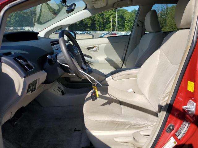 JTDKN3DUXA1250592 - 2010 TOYOTA PRIUS წითელი ფოტო 7