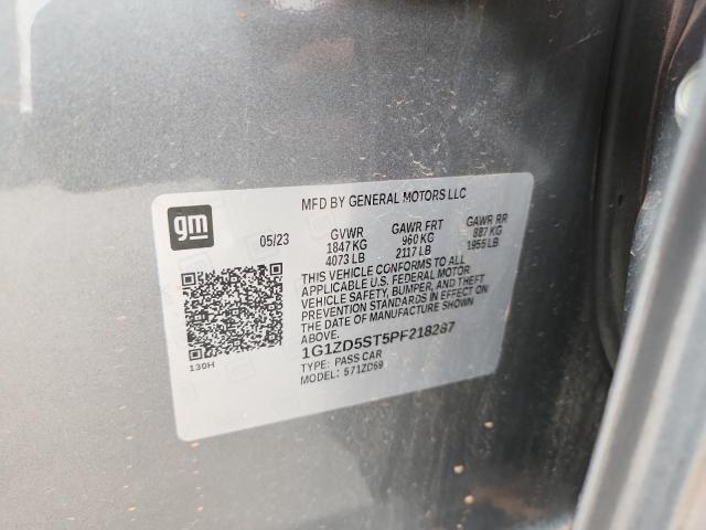 1G1ZD5ST5PF218287 - 2023 CHEVROLET MALIBU LT 银色 照片 12