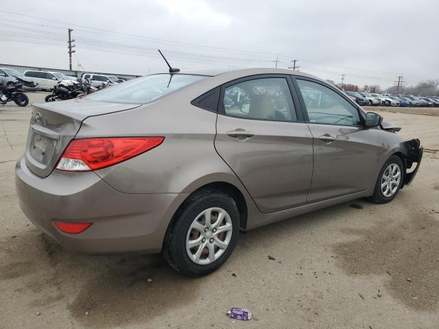 KMHCT4AE4EU689395 - 2014 HYUNDAI ACCENT GLS GOLD photo 3