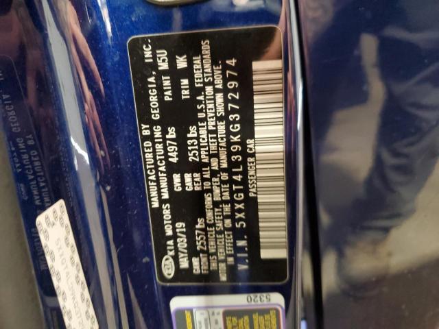 5XXGT4L39KG372974 - 2019 KIA OPTIMA LX ლურჯი ფოტო 12