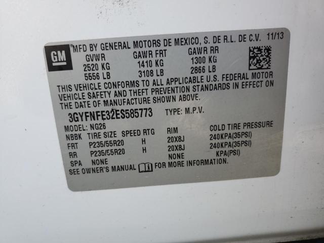 3GYFNFE32ES585773 - 2014 CADILLAC SRX PERFORMANCE COLLECTION Beyaz fotoğraf 13