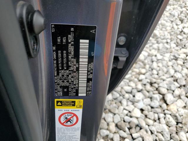 2T2BK1BA8FC300572 - 2015 LEXUS RX 350 BASE ნაცრისფერი ფოტო 13