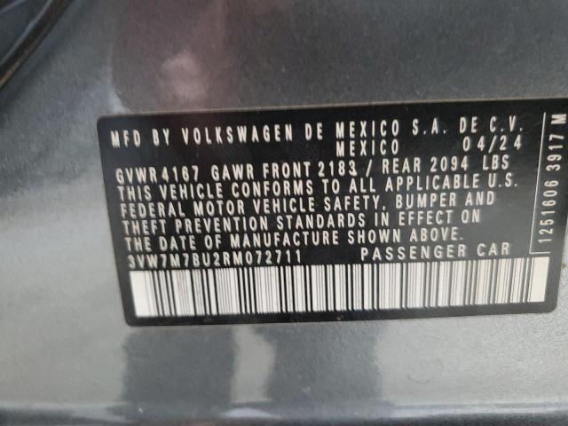 3VW7M7BU2RM072711 - 2024 VOLKSWAGEN JETTA SE GRAY photo 12