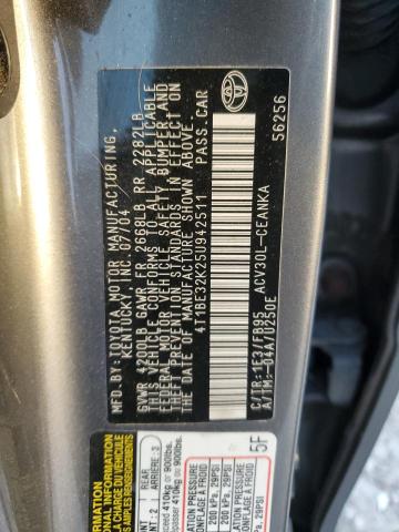 4T1BE32K25U942511 - 2005 TOYOTA CAMRY LE GRAY photo 12